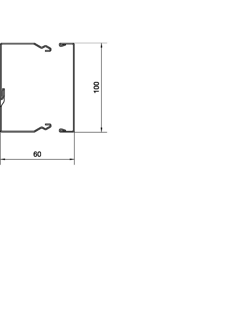 tehalit.LFS Kanał stalowy 60x100mm, biały LFS6010009016 HAGER