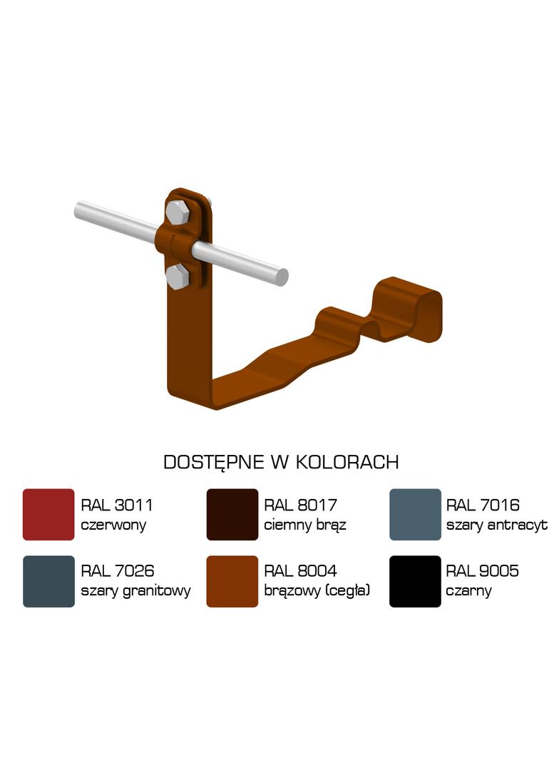 Uchwyt dach.prof. WZÓR 6  Z-śruba, H=10 cm /LA/