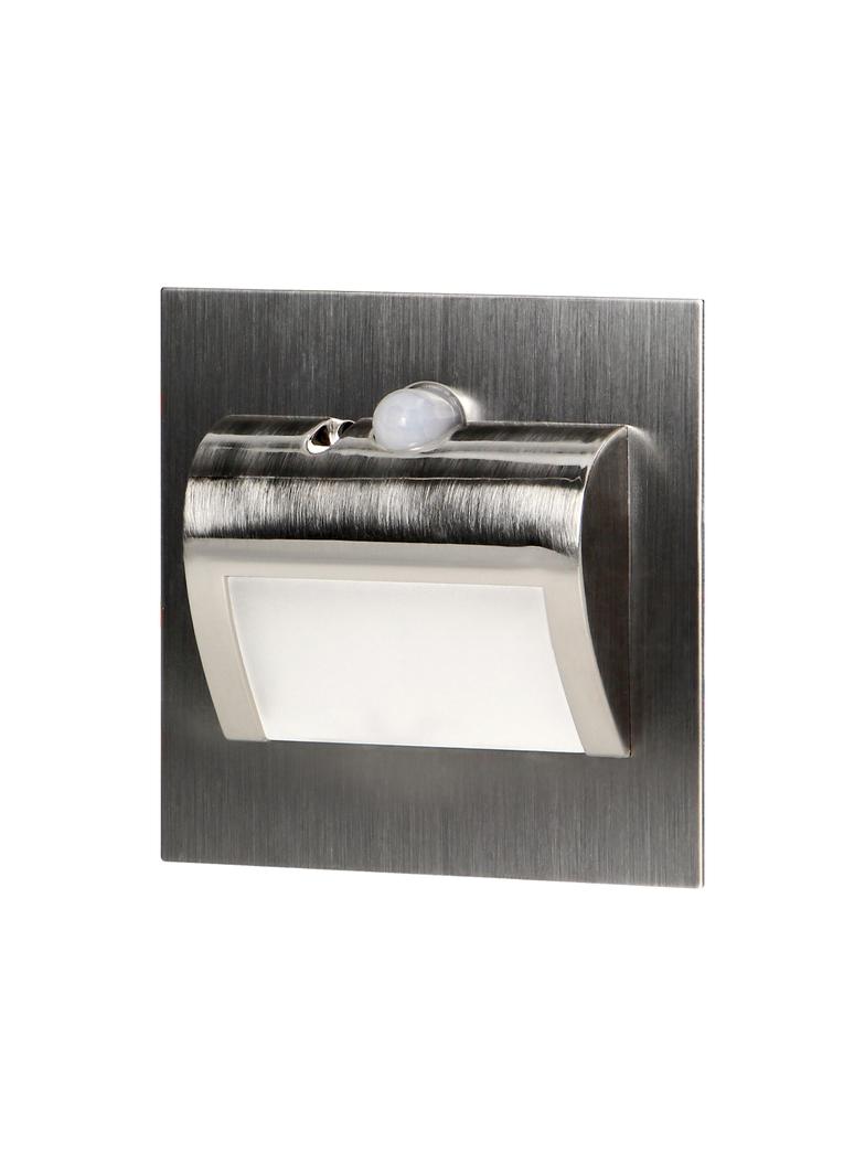 DRACO LED NEW 1,5W oprawa schodowa podtynkowa 12VDC 30lm 4000K satyna czujnik ruchu i zmierzch AD-OS