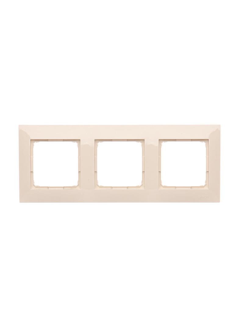 Simon 54 Premium Ramka 3-krotna PREMIUM do puszek karton-gips IP20 / IP44 kremowy