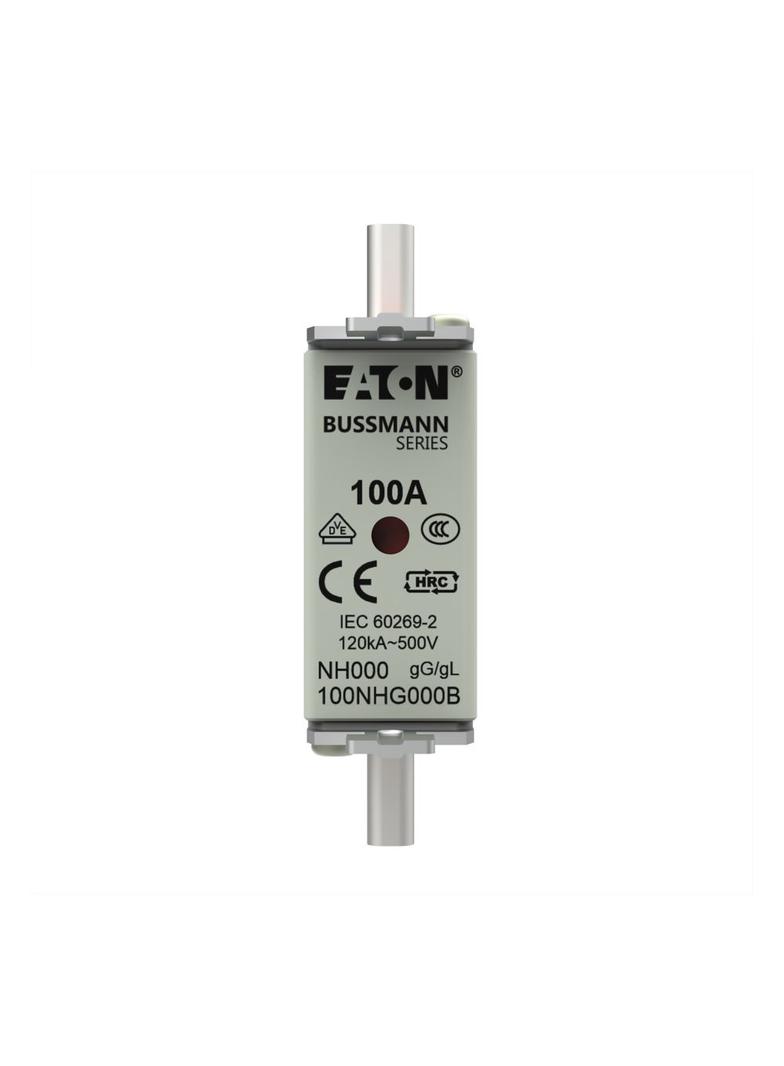 NH FUSE 100A 500V GG/GL SIZE 000 Wkładka NH000 100A 500V GL/GG podwójny wskaźnik 100NHG000B EATON