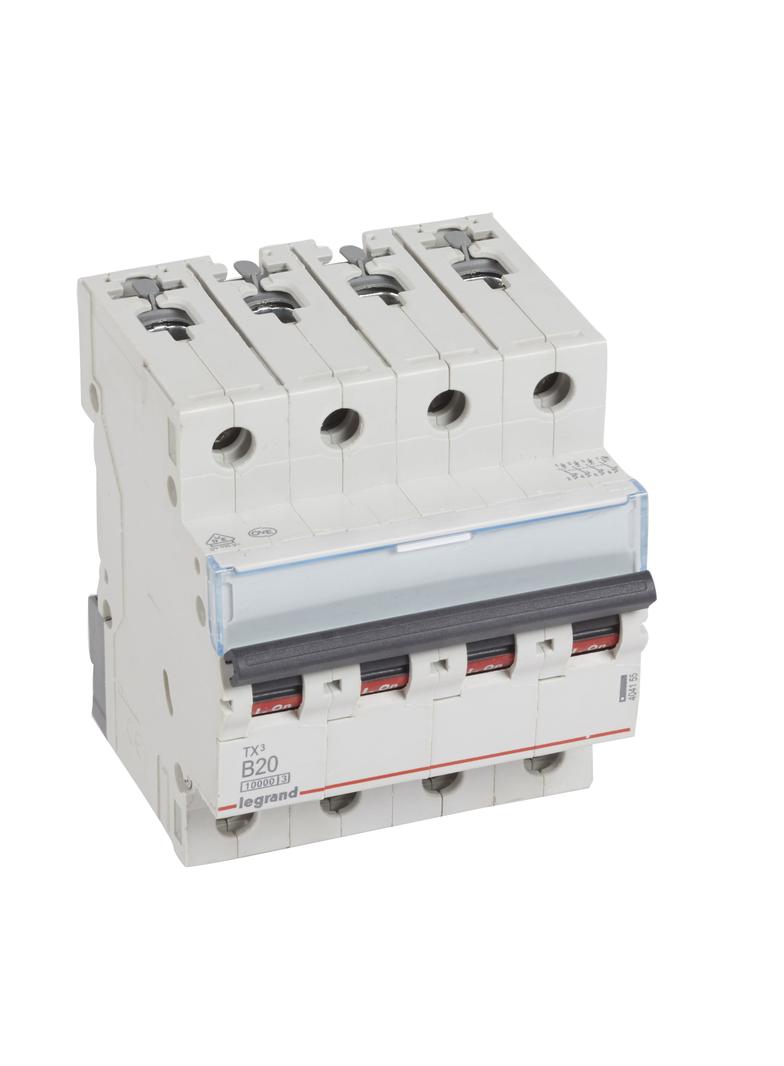 Wyłącznik Nadprądowy S 314 4P B20A 10000A TX3 404155 LEGRAND