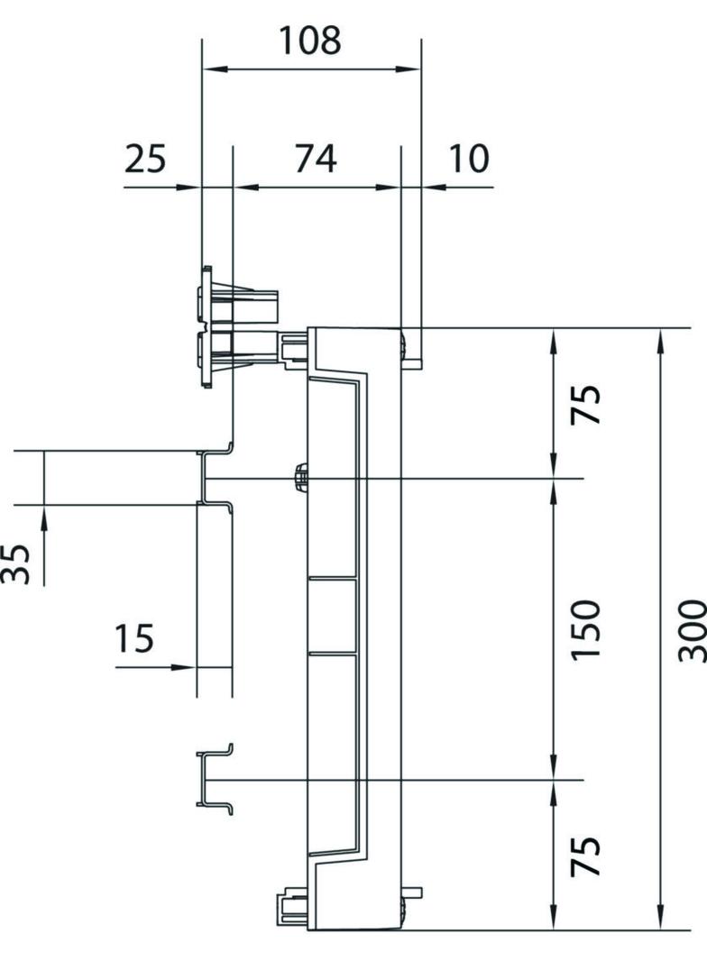 univers N HC 300x250mm zestaw z pokrywą pełną z TS35 UC21RK HAGER