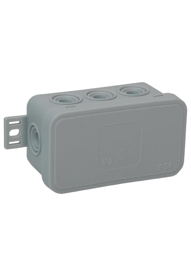 Puszka n/t CLICK IP54 8 przepustów kablowych 80x45x41mm szary 100 szt. OR-JB-13805/G/100 ORNO