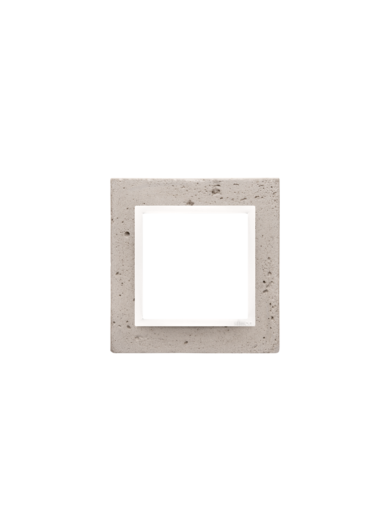 Simon 54 Nature Ramka 1-krotna Nature-Beton AL BETONE IP20/IP44* (*IP44-należy zastosować uszczelkę ramki DUN1) DRN1/91 KONTAKT