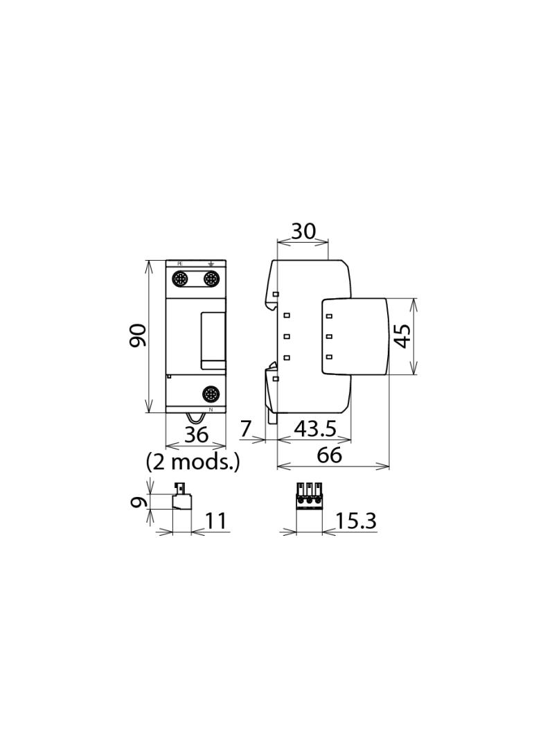 Ogranicznik przepięć N-PE gap M FM 961105 DEHN