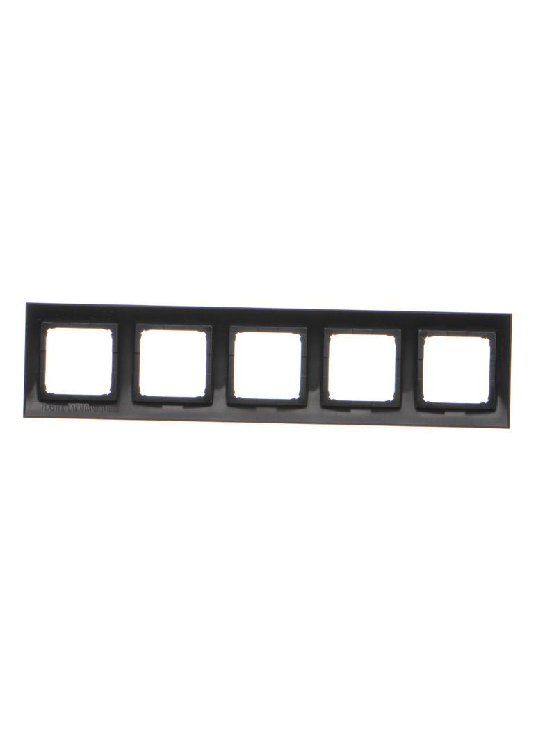 Simon 54 Premium Ramka 5-krotna PREMIUM do puszek karton-gips IP20 / IP44 czarny DRK5/49 KONTAKT