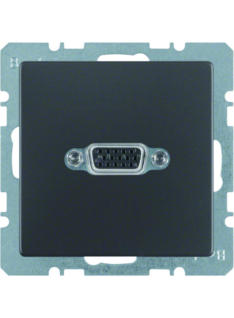 BERKER Q.x Gniazdo VGA antracyt aksamit lakierowana 3315406086 HAGER