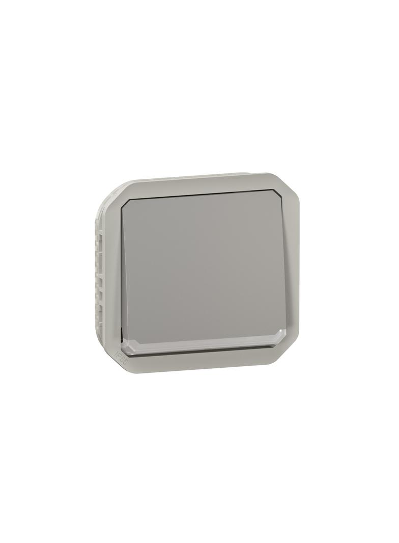 NOWE PLEXO - ŁĄCZNIK SCHODOWY Z PODŚWIETLENIEM MECHANIZM 10AX - 250 V SZARY 069513L LEGRAND