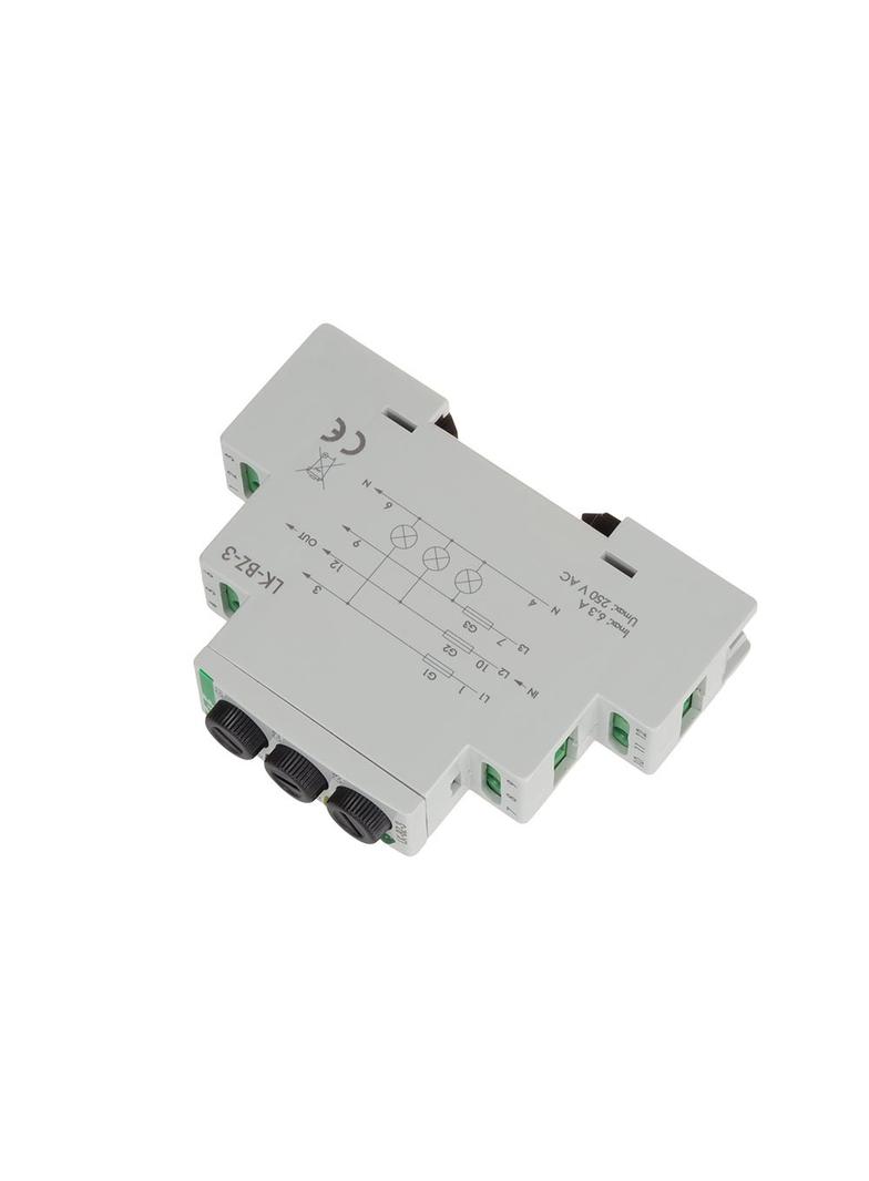 Trójfazowa lampka kontrolna z zabezpieczeniem (żółta-czerwona-zielona)