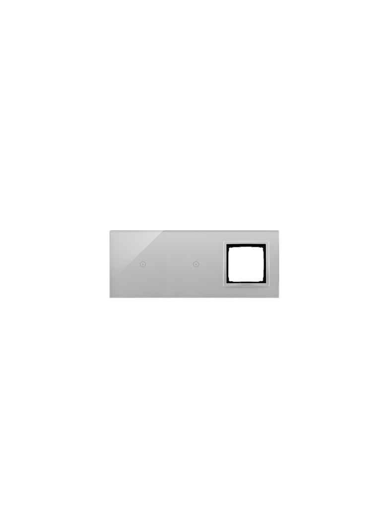 Simon 54 Touch Panel dotykowy S54 Touch 3 moduły 1 pole dotykowe + 1 pole dotykowe + 1 otwór na osprzęt S54 srebrna mgła DSTR3110/71 KONTAKT