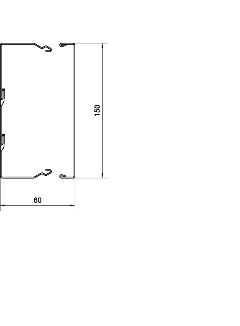 tehalit.LFS Kanał stalowy 60x150mm, biały LFS6015009016 HAGER