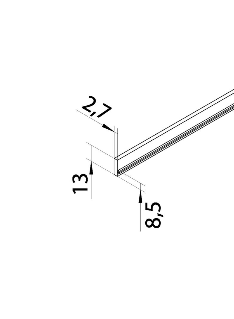 tehalit.BK Osłona na krawędź 4mm HFR BK dł. 2,4 stal BKZBSK7011 HAGER