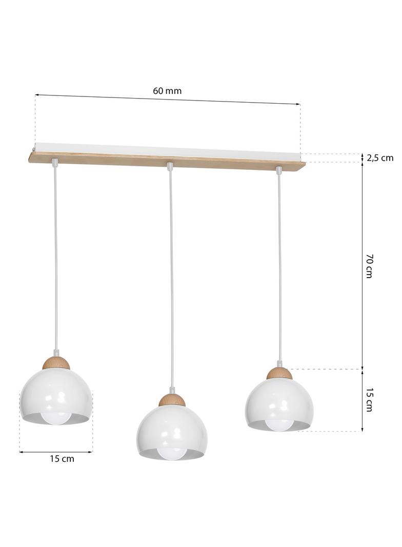 Milagro lampa wisząca Dama White 3xE27 MLP6450