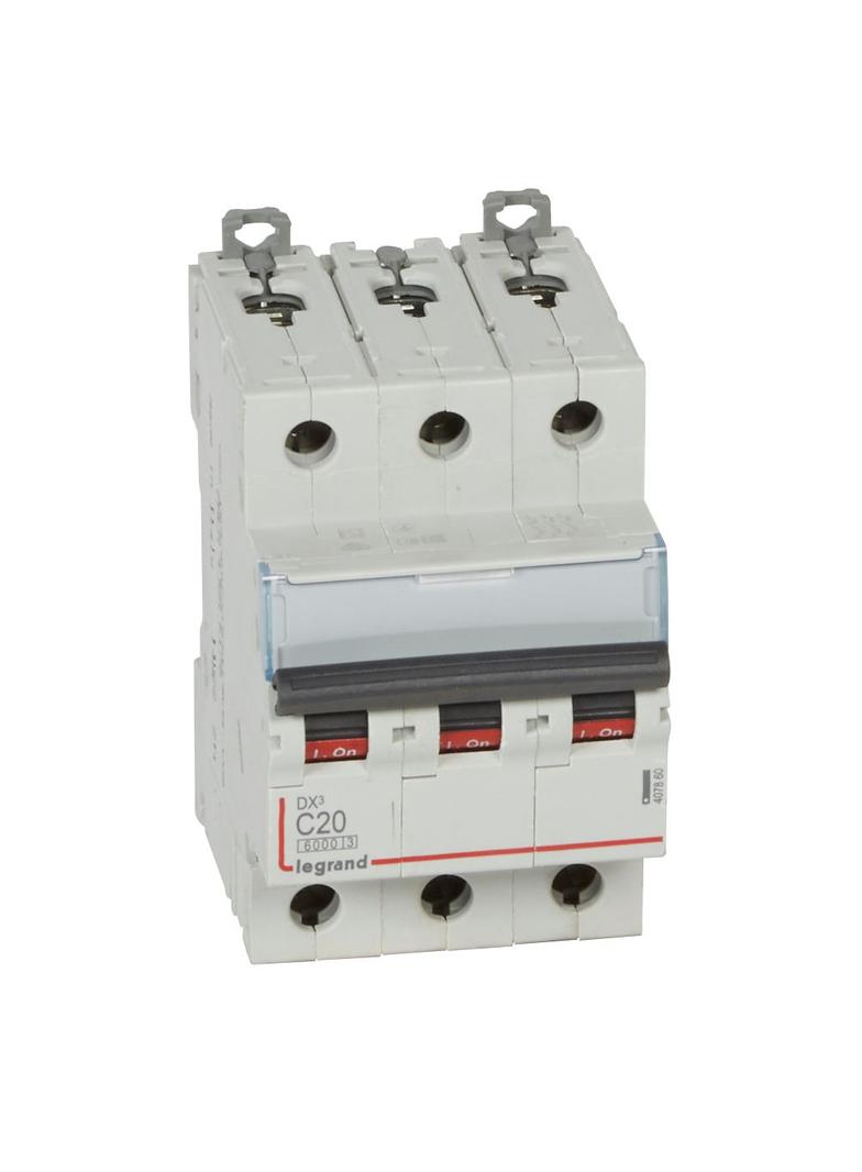Wyłącznik Nadprądowy S 303 3P C20A 6kA DX3 407860 LEGRAND