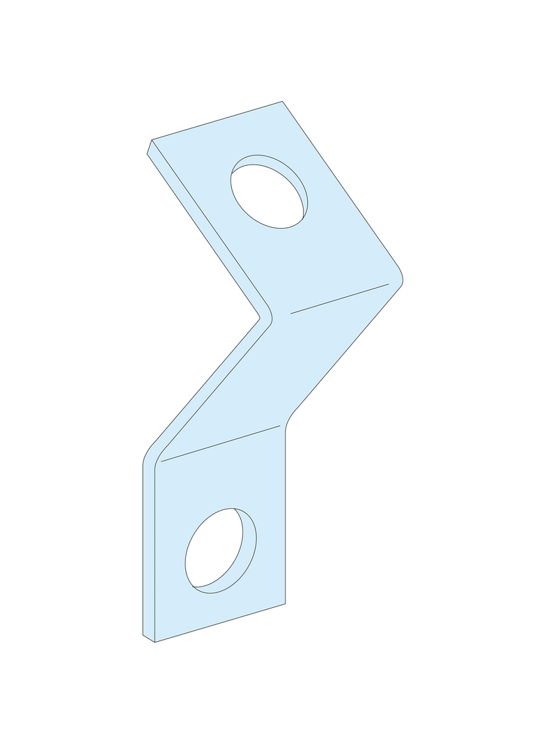 Rozdzielnice PrismaSet, wspornik 30° do szyny 2 sztuki