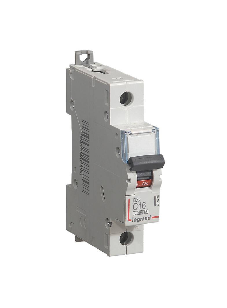 WYŁĄCZNIK NADPRĄDOWY S 301 1P C 16A 6000A SERII DX3, Legrand