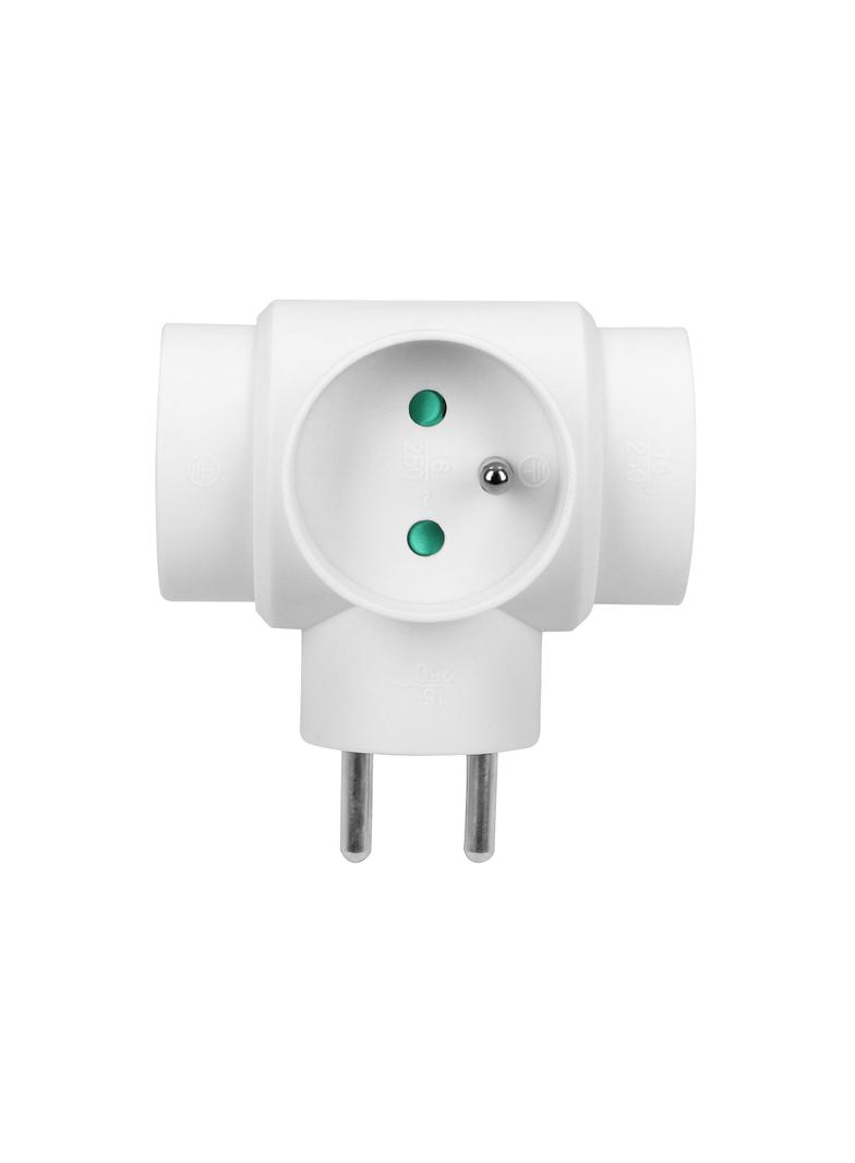 Rozgałęźnik 3x2P+Z, biały OR-AE-13184 ORNO