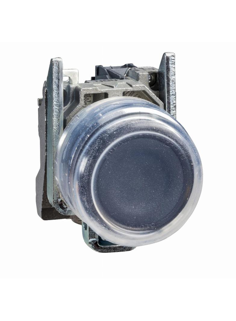 Harmony XB4 Przycisk okapturzony czarny samopowrotny bez oznaczenia metalowy