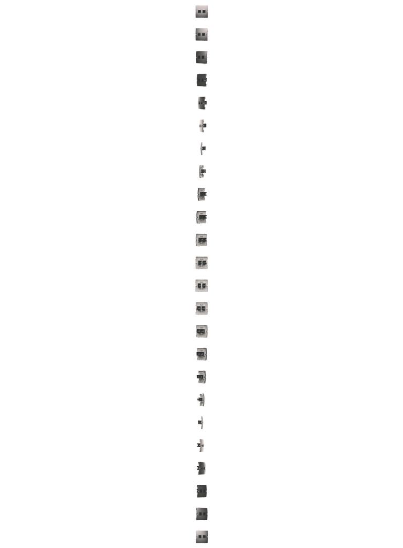 Simon Basic Gniazdo komputerowe RJ45 podwójne kategoria 5e . Montaż gniazda na wkręty do puszki stal inox BMF52.02/21 KONTAKT