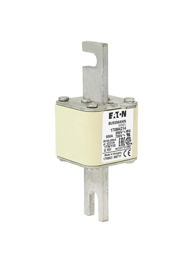 500A 690V 1TN/110 aR INDICATOR FUSE Wkładka szybka 500A AC 690V DIN 1 53x66x138 mm aR DI 170M4214 EA