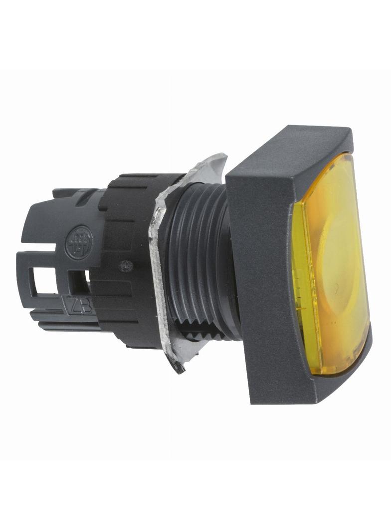 Harmony XB6 Przycisk płaski żółty z samopowrotem LED plastikowy prostokątny ZB6DW5 Schneider