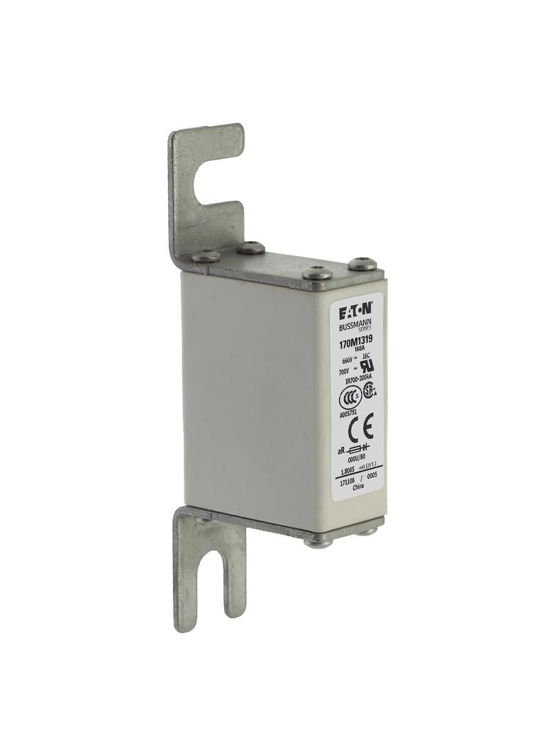 160A 690V IEC aR 000U/80 SQUAREBODY FUSE Wkładka szybka 160A AC 690V DIN 000 21x40x100 mm, 170M1319