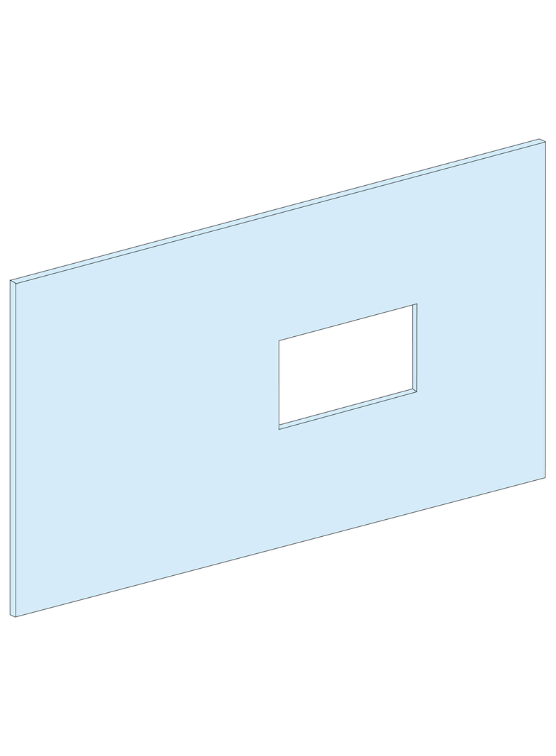 Rozdzielnice PrismaSet, płyta czołowa INS INV 400 630 pionowo