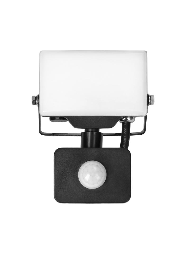 PORTO S LED 10W naświetlacz z PIR, 800lm, IP44, 4000K, aluminium + poliwęglan