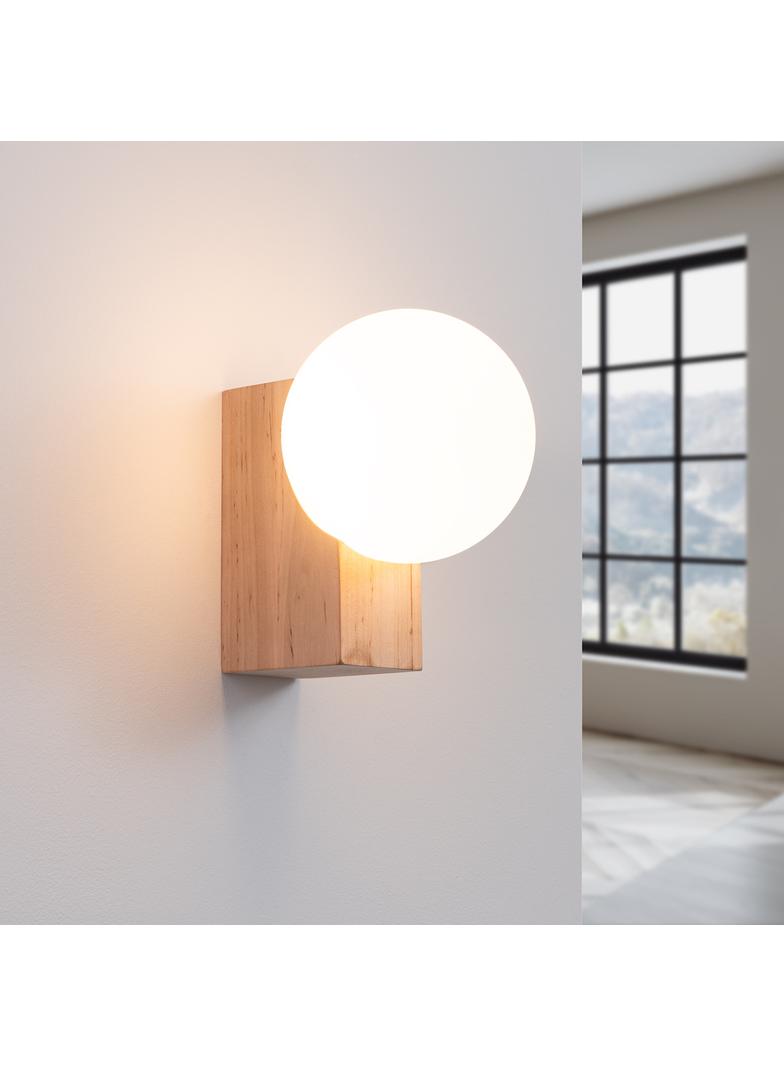 Sollux Kinkiet BULBO naturalne drewno