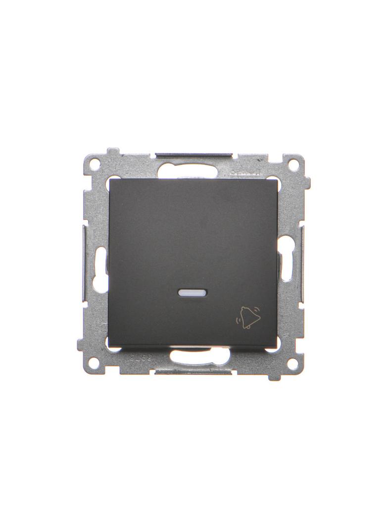 Simon 54 Przycisk „dzwonek” z podświetleniem LED 10A 250V szybkozłączka czarny DD1L.01/49 KONTAKT