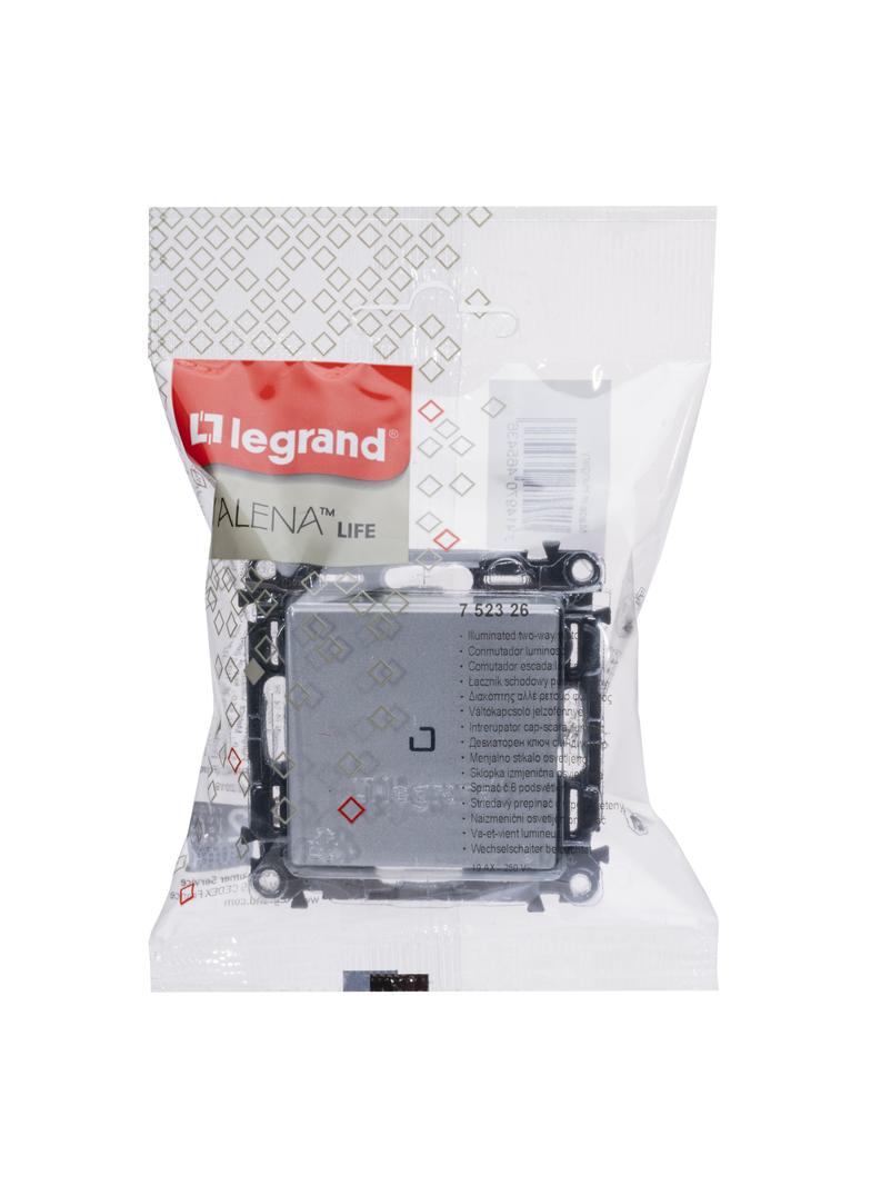 Valena Life Łącznik Schodowy Podświetlany Aluminium 250 V 752326 LEGRAND
