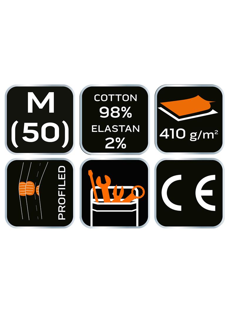 Spodnie robocze 5-kieszeniowe DENIM, czarne, rozmiar M