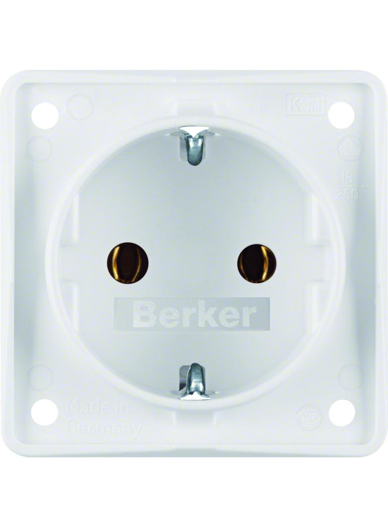 BERKER Integro Flow Gniazdo SCHUKO biały 947782502 HAGER