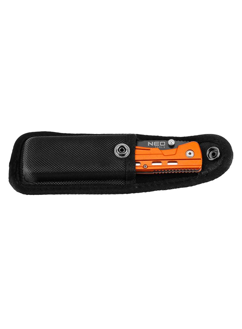 Nóż składany z blokadą, z ostrzem do pasów