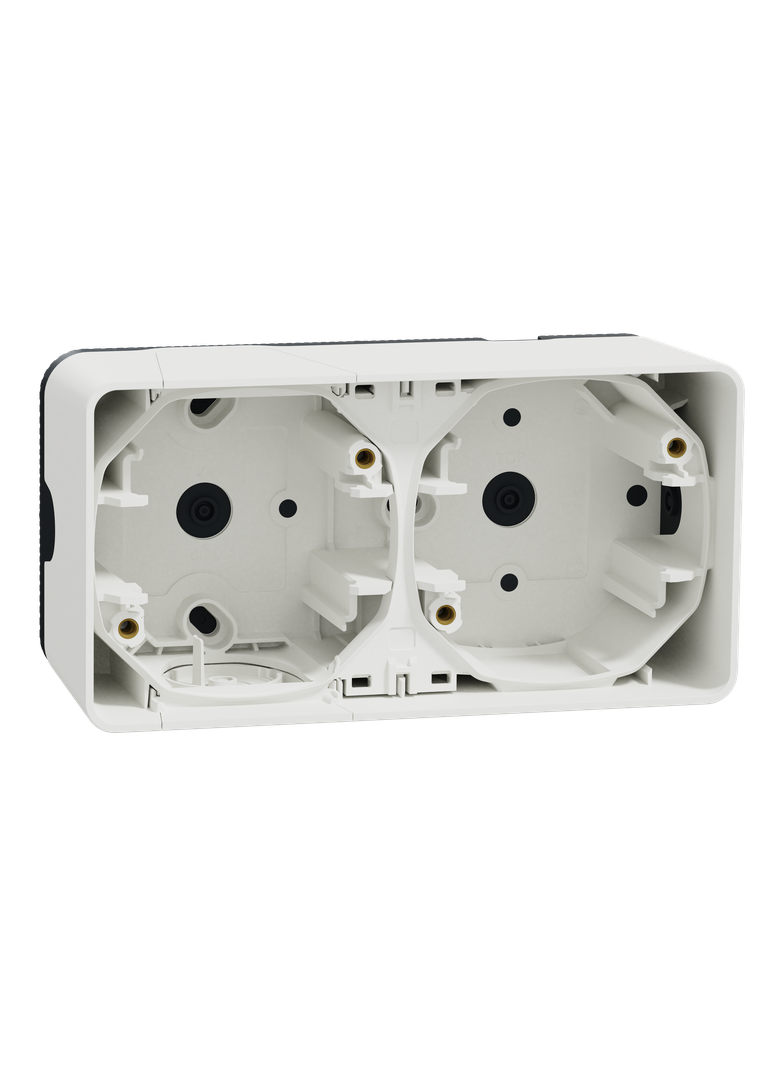 Mureva, podstawa naścienna podwójna pozioma, biała