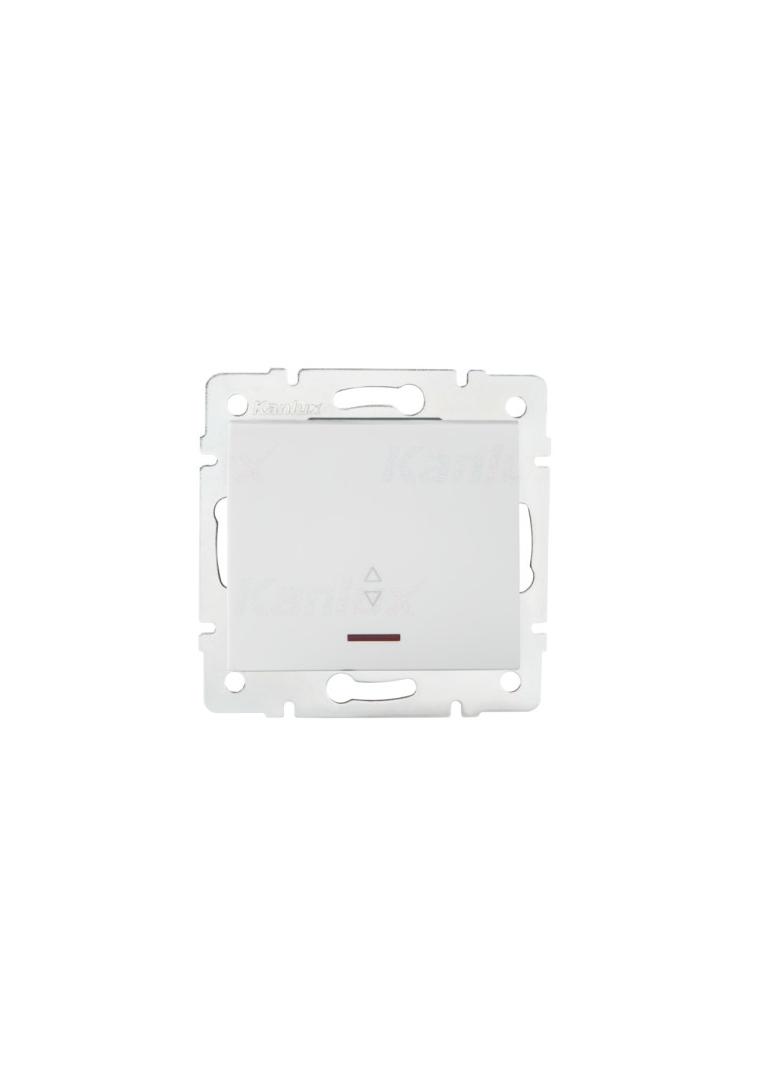 LOGI Łącznik schodowy z LED śrubowy 10AX 250V biały 021140102 25081 KANLUX