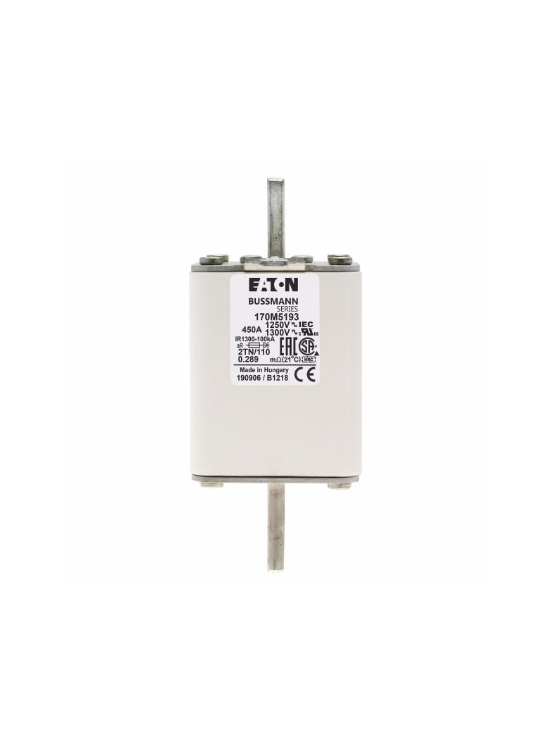 FUSE 450A 1250V 2TN/110 AR CU Wkładka szybka 450A AC 1250V rozmiar 2 61x75x138 mm aR DIN I 170M5193