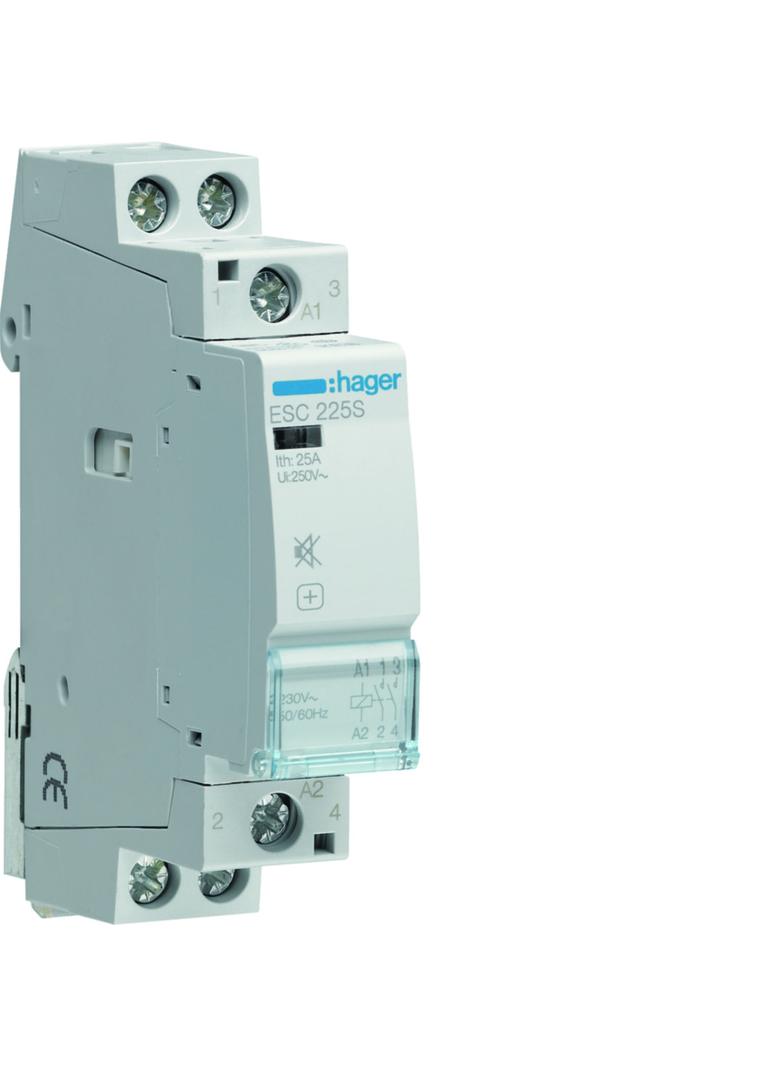 Stycznik modułowy cichy 230V AC 2Z 25A AC-7A B ESC225S HAGER