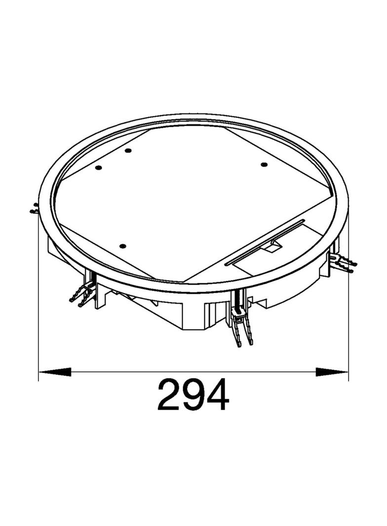 tehalit.VE-EE Pokrywa uchylna VR10 fi275 wykładzina 5mm stal szary PA VR10057011 HAGER