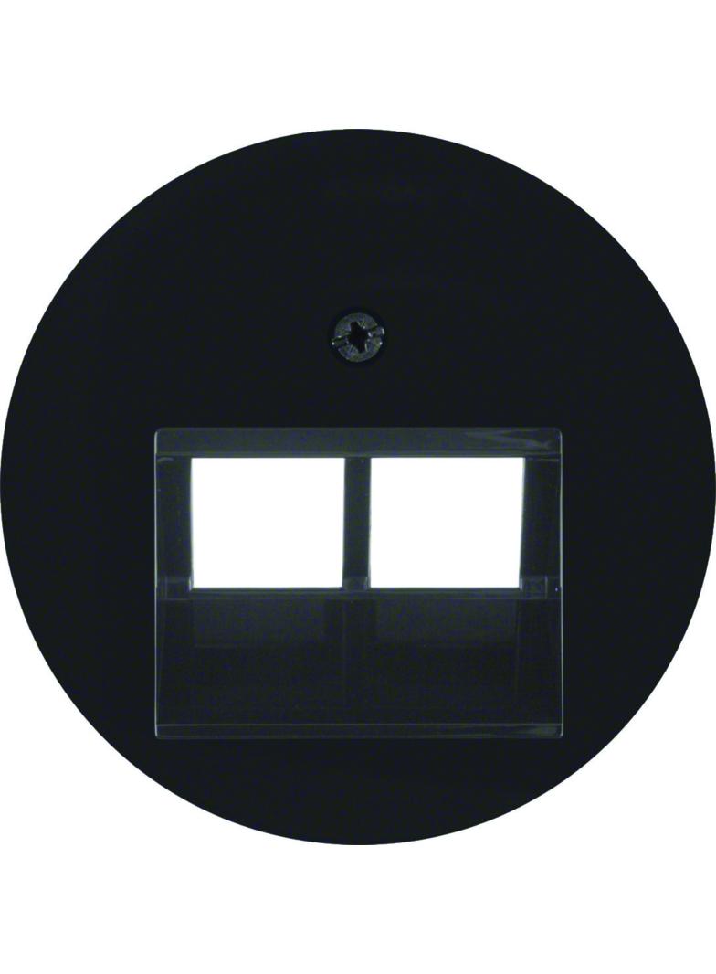 BERKER R.X Płytka czołowa do gniazda przyłączeniowego UAE podwójna komp./tel. cz 14092045 HAGER