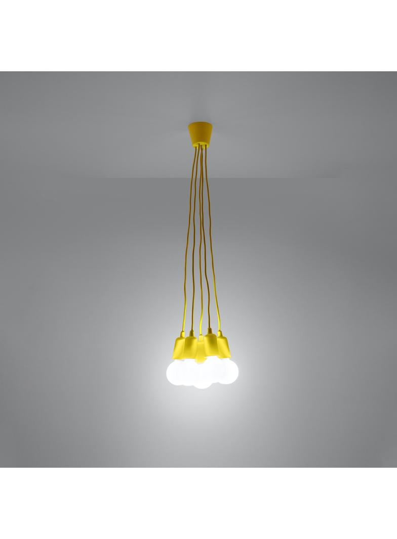 Sollux Lampa wisząca DIEGO 5 żółta SL.0580