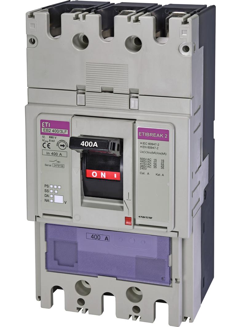 EB2 400/3LF 400A 3p - Wyłącznik mocy 3P, 25kA, wyzw. TM (bez regulacji)