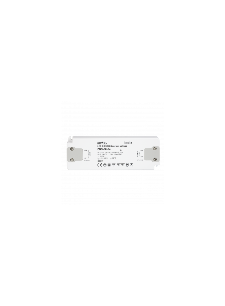 ZASILACZ LED SLIM 24V DC 30W TYP: ZNS-30-24