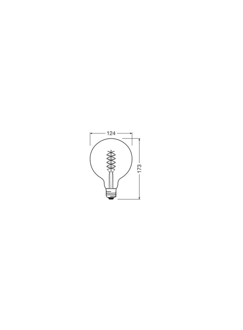Lampa LED Vintage 1906 GOLD 125 dim 4,8W/822 szkło przezroczyste E27