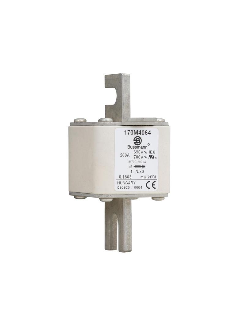 500A 690V 1TN/80 aR INDICATOR FUSE Wkładka szybka 500A AC 690V DIN 1 53x66x108 mm aR DIN 170M4064 EA