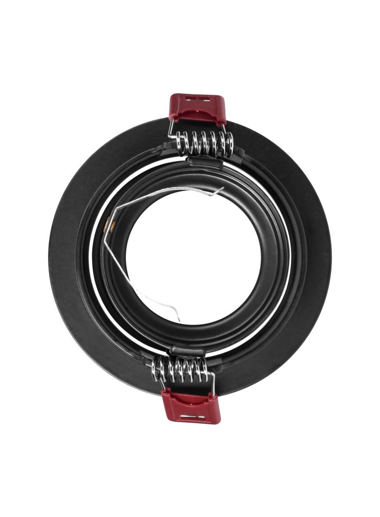 FONDI RC ramka dekoracyjna oprawy punktowej, MR16/GU10 max. 50W, okrągła, stała, aluminiowa, czarna