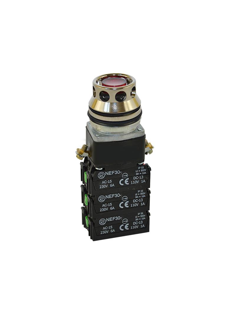 Przycisk NEF30-UKL2X4Y/24V czerwony W0-NEF30-UKL 2X4Y C PROMET