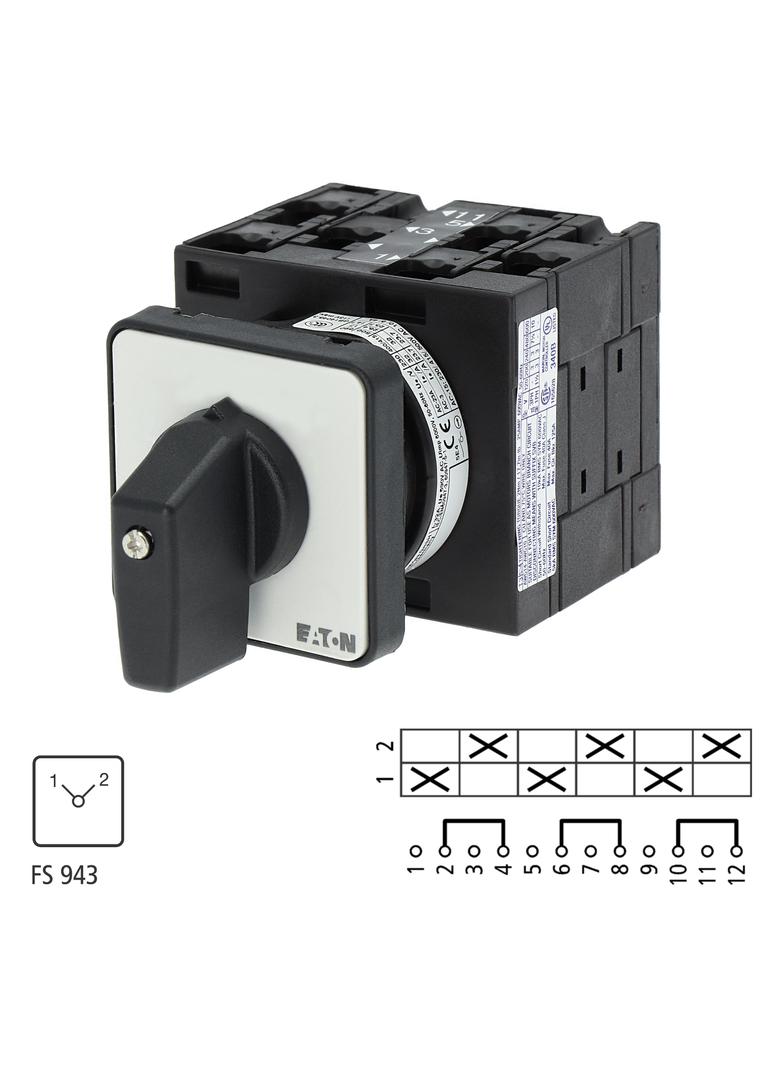 T3-3-8222/E Łącznik krzywkowy 32A 13kW 052346 EATON