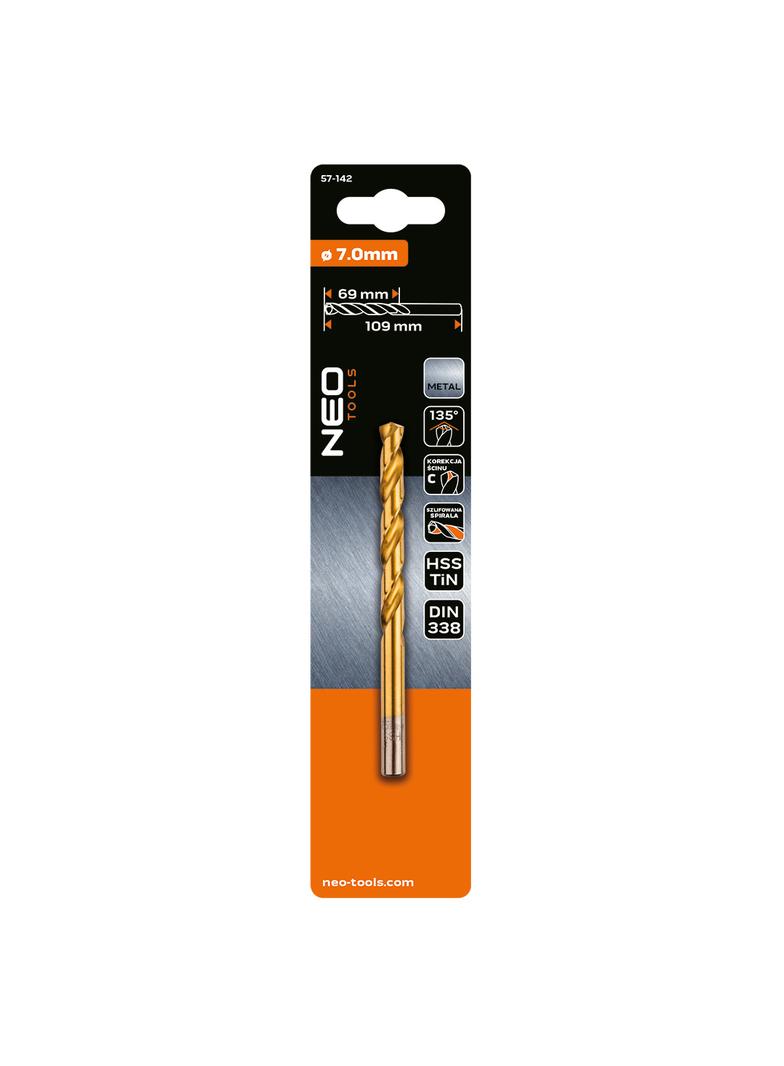 Wiertło do metalu HSS-TiN, 7.0 mm